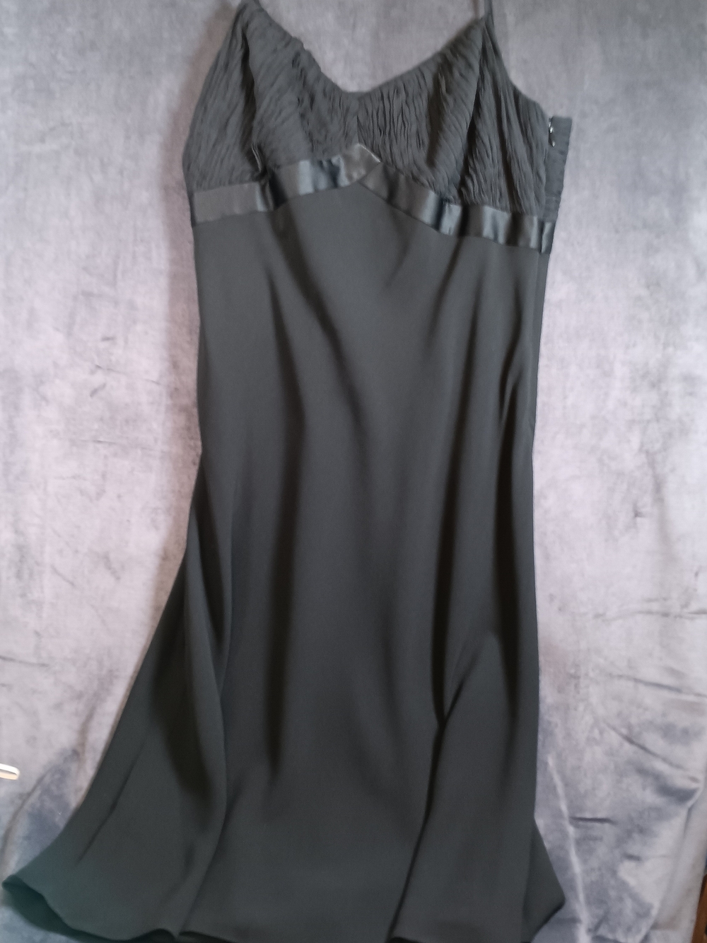 Ann Taylor Loft Black Label Satin-Trim Dress